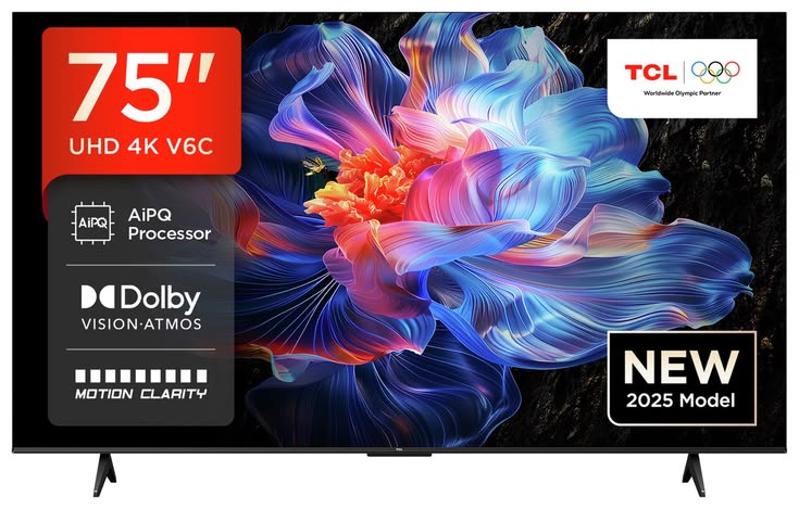 TCL 75” V6C 4K Smart TV