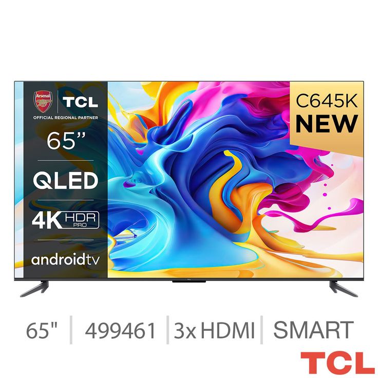 TCL 65” T6D QLED Smart TV